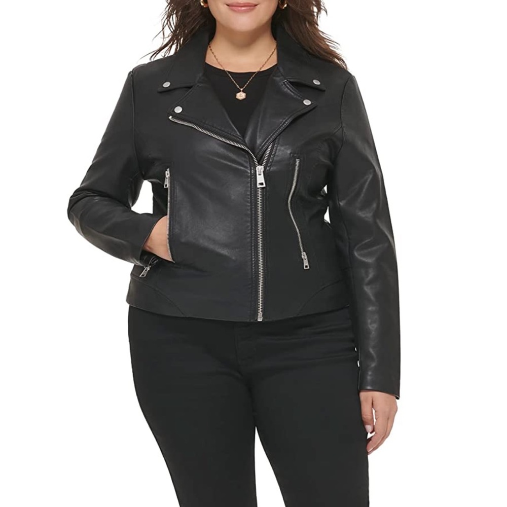 BRAND NEW WITH TAGS - Levi's Women's Asymmetrical Moto Jacket Black - Picture 7 of 10